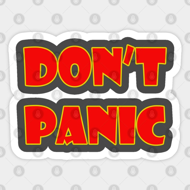 Don't Panic Sticker by Black Snow Comics